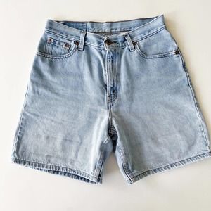 Vintage Levis Baggy Mom Jean Denim Shorts LL-609 Light Wash Size 10